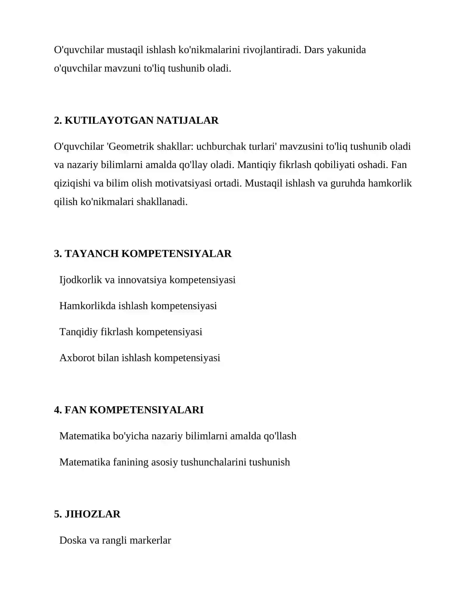 Geometrik shakllar: uchburchak turlari 2