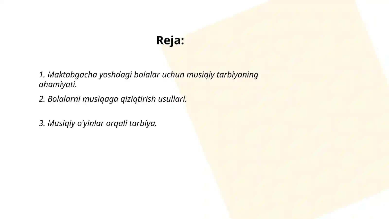 Maktabgacha yoshdagi bolalarga musiqiy tarbiya berish metodlari 2