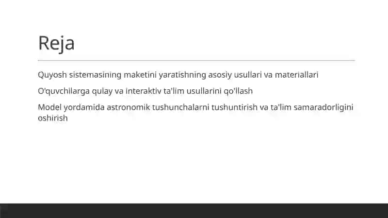 Quyosh sistemasi maketini yaratish va darsda qoʻllash 2