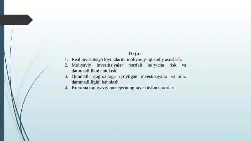 Korxonalardainvestitsionqarorlarqabulqilishasoslari 2