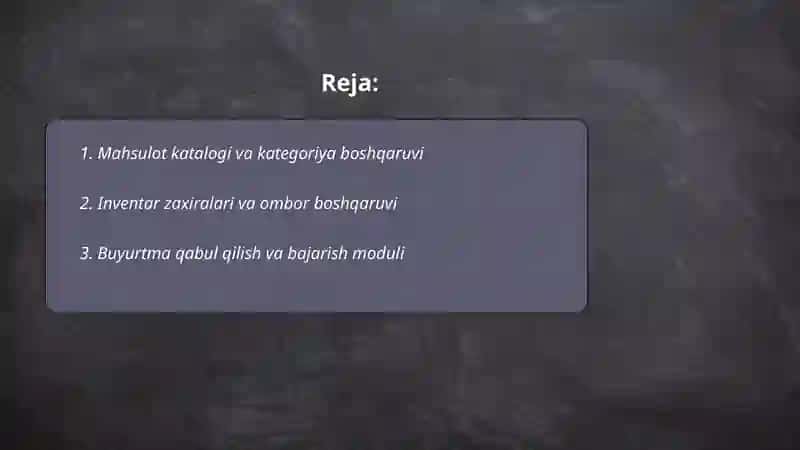 Elektron tijorat biznes modullari 2