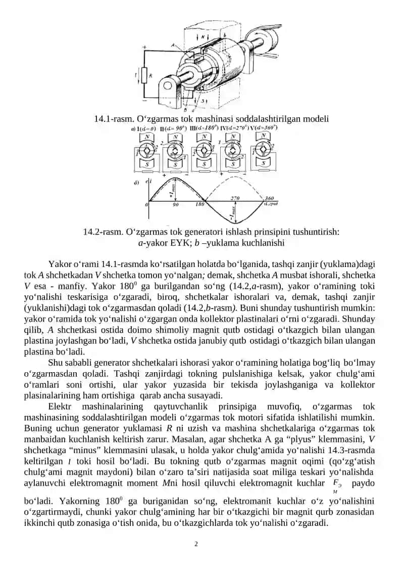 O‘zgarmas tok taxogeneratorlari 2