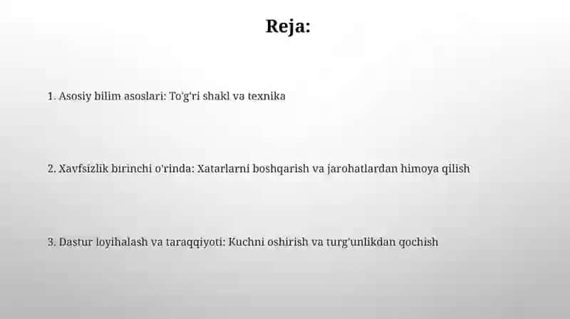 Engil atlitika: Sakrash mashiqlarini o'rgatish 2