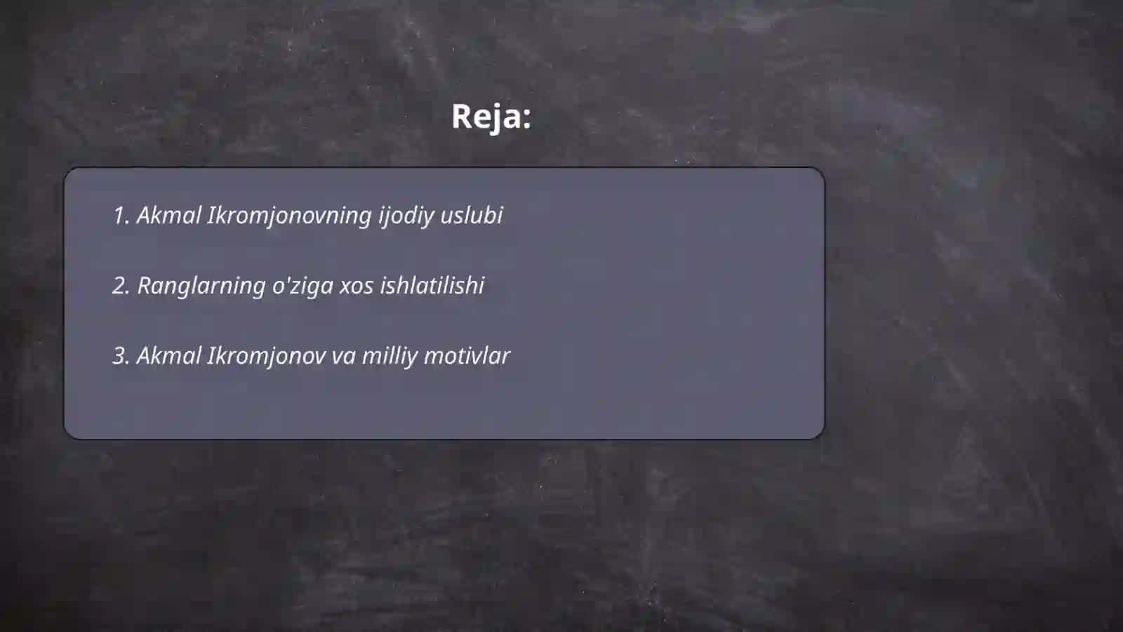 Akmal Ikromjonovning ijodiy uslubi 2