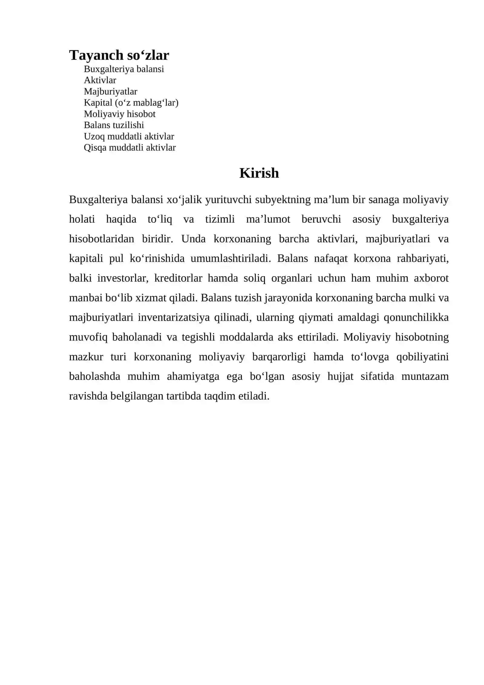 Buxgalteriya balansini tuzish va taqdim etish 2