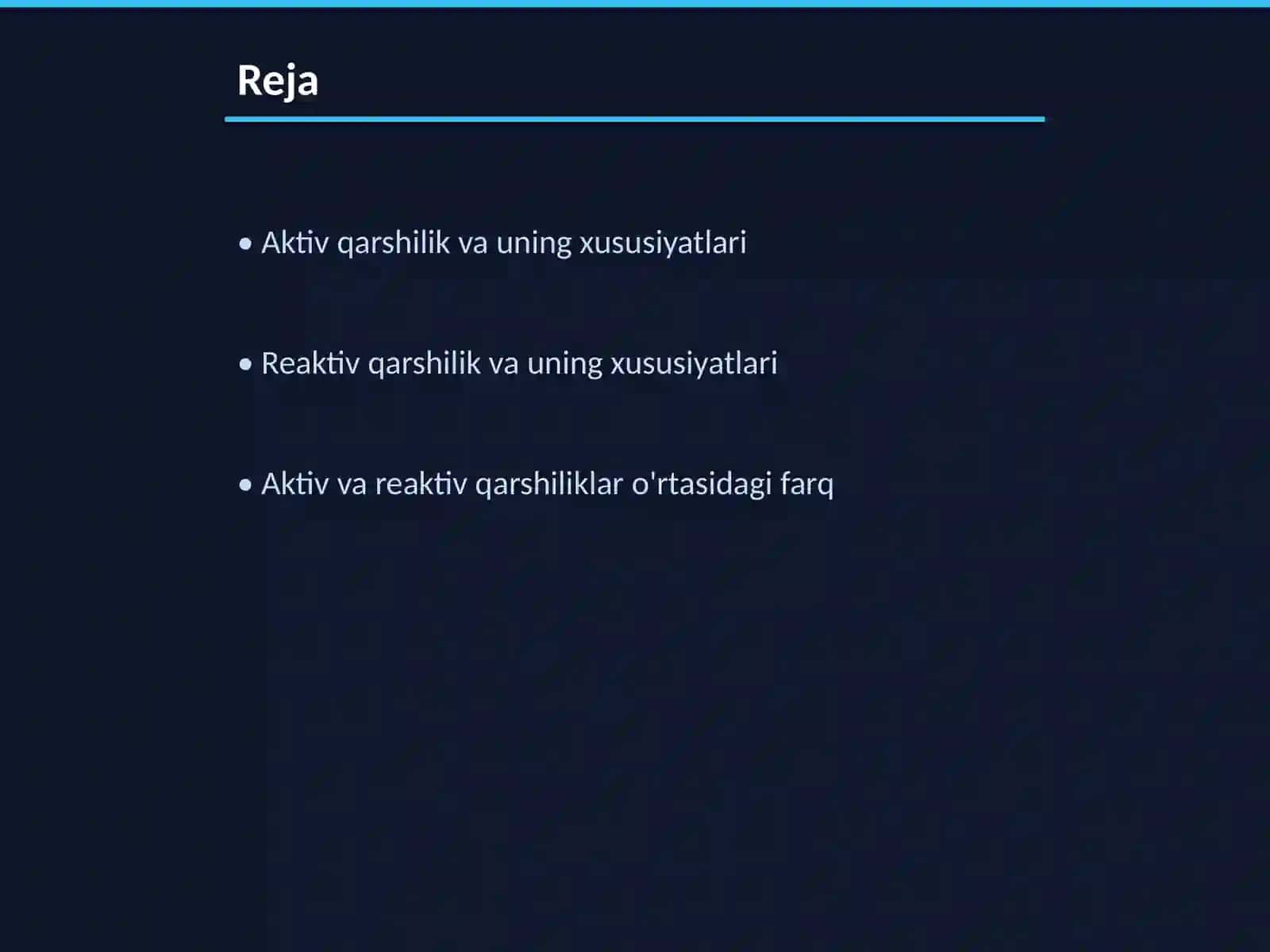 Aktiv va reaktiv qarshiliklari ózaro parallel ulangan zanjir 2