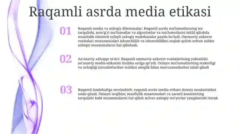 Raqamli asrda media etikasi 2