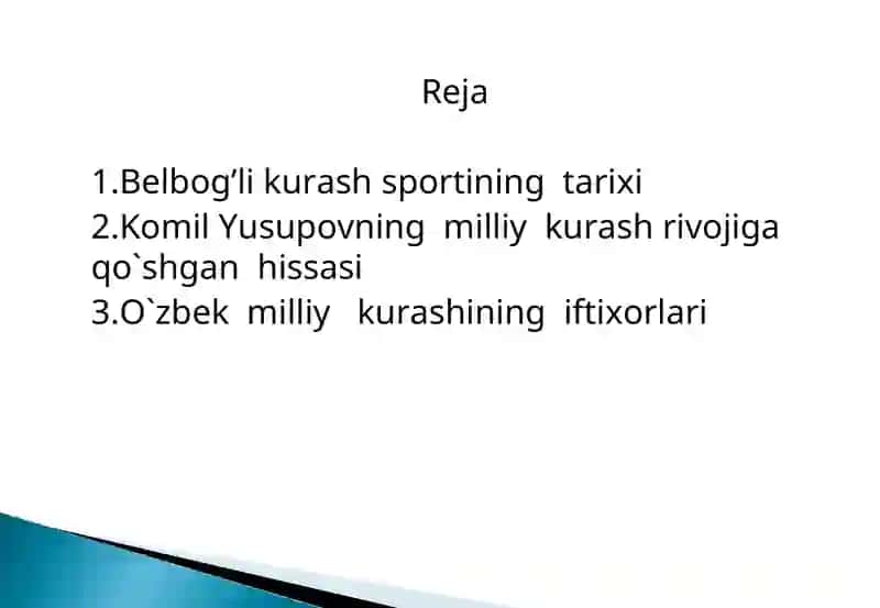 Belbog’li kurash sportining  tarixi 2