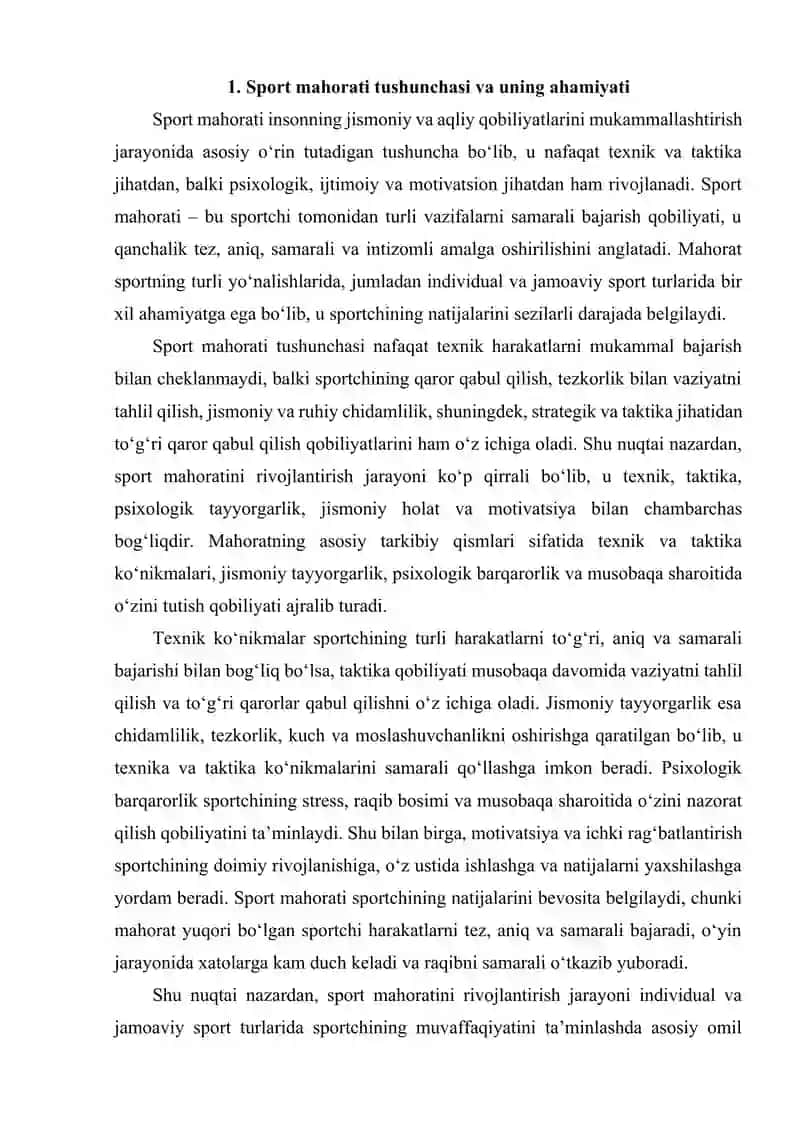SPORT MAHORATINI TAKOMILLASHTIRISH BOSQICHI 2