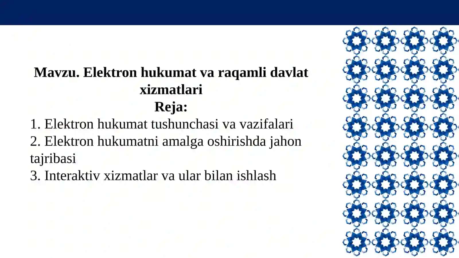 Elektronhukumat va raqamli davlat xizmatlari 2