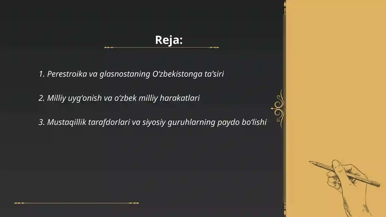 Mustaqillikka erishish arafasida Oʻzbekistondagi ijtimoiy siyosiy jarayonlar 2
