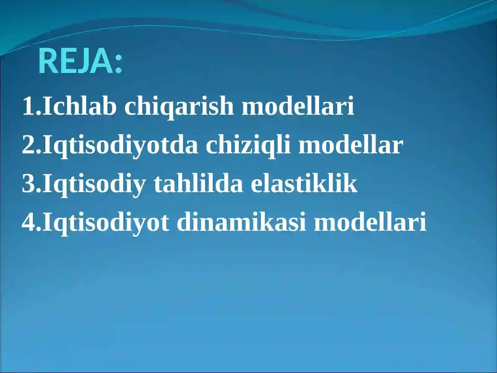 Amaliy ekonometrik modellar 2