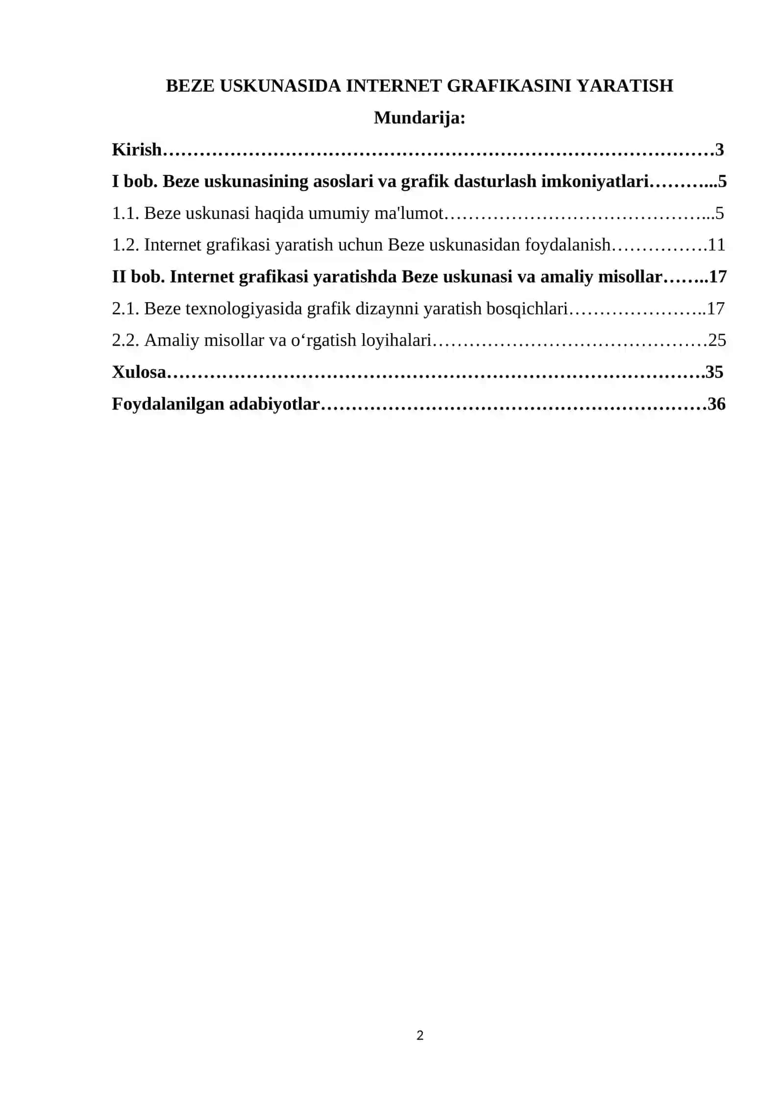 BEZE USKUNASIDA INTERNET GRAFIKASINI YARATISH 2