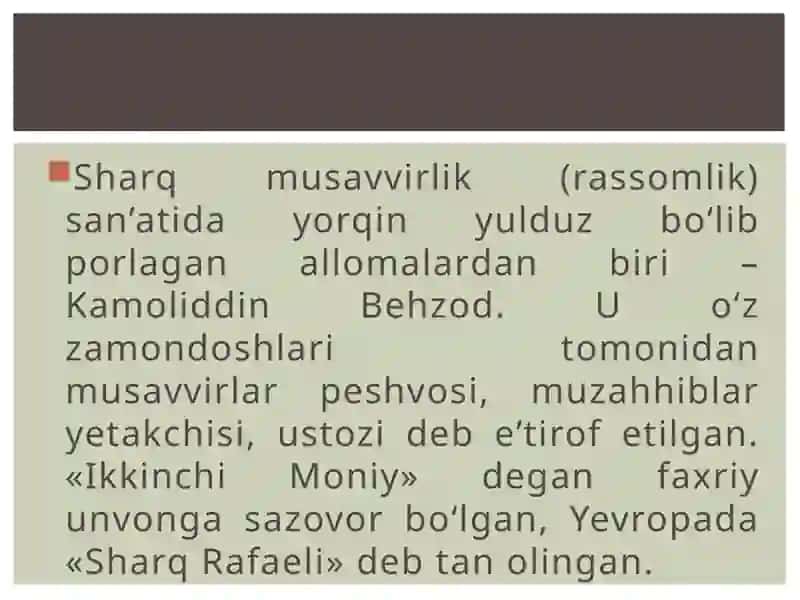 Kamoliddin Behzod 2