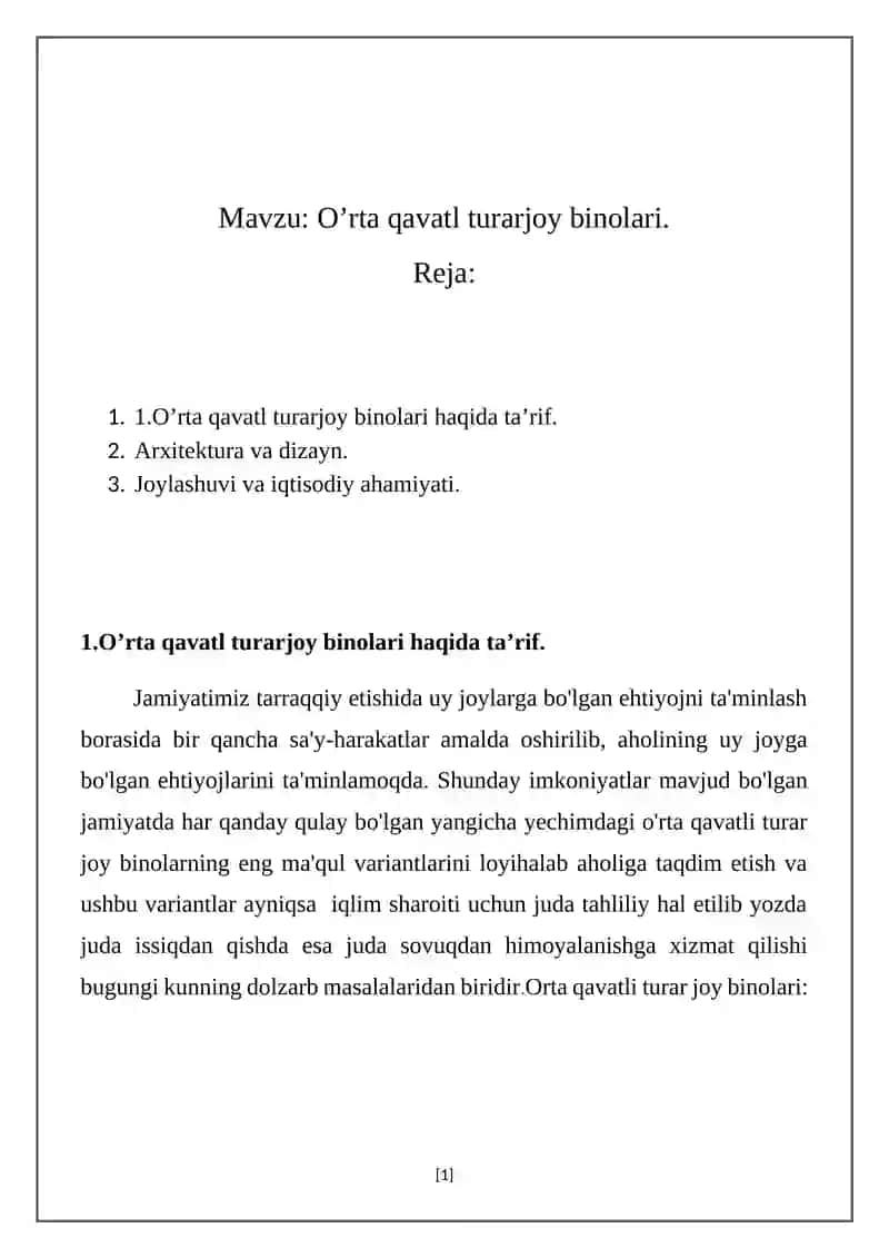 O’rta qavatl turarjoy binolari 2