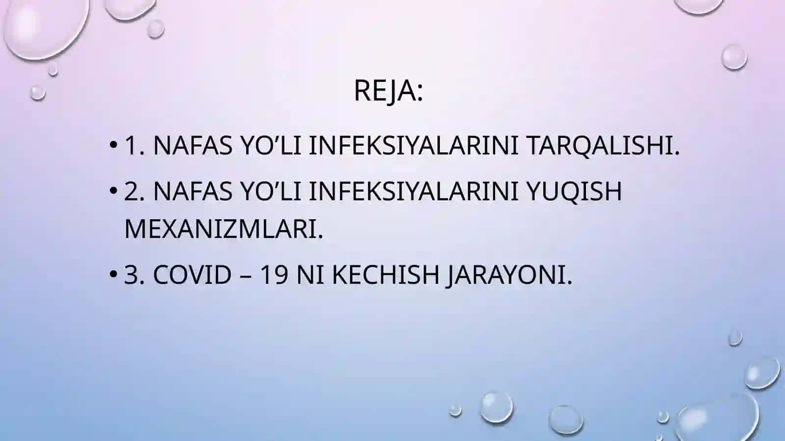 Nafas yo’li infeksiyalari epidemiologiyasi va profilaktikasining dolzarb muammolari 2