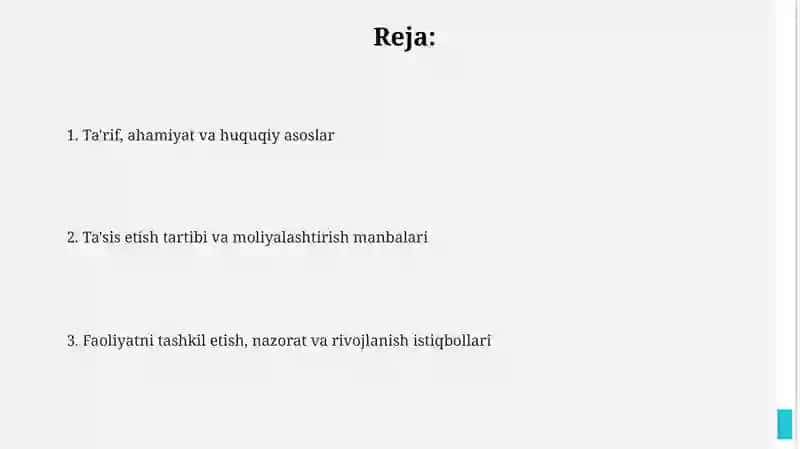 Nodavlat maktabgacha talim tashkilotlarini tashkil etish 2