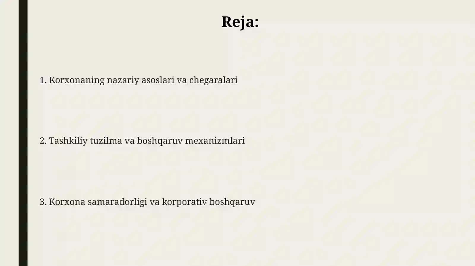 Firmavaularning tashkiliy iqtisodiyasoslari 2