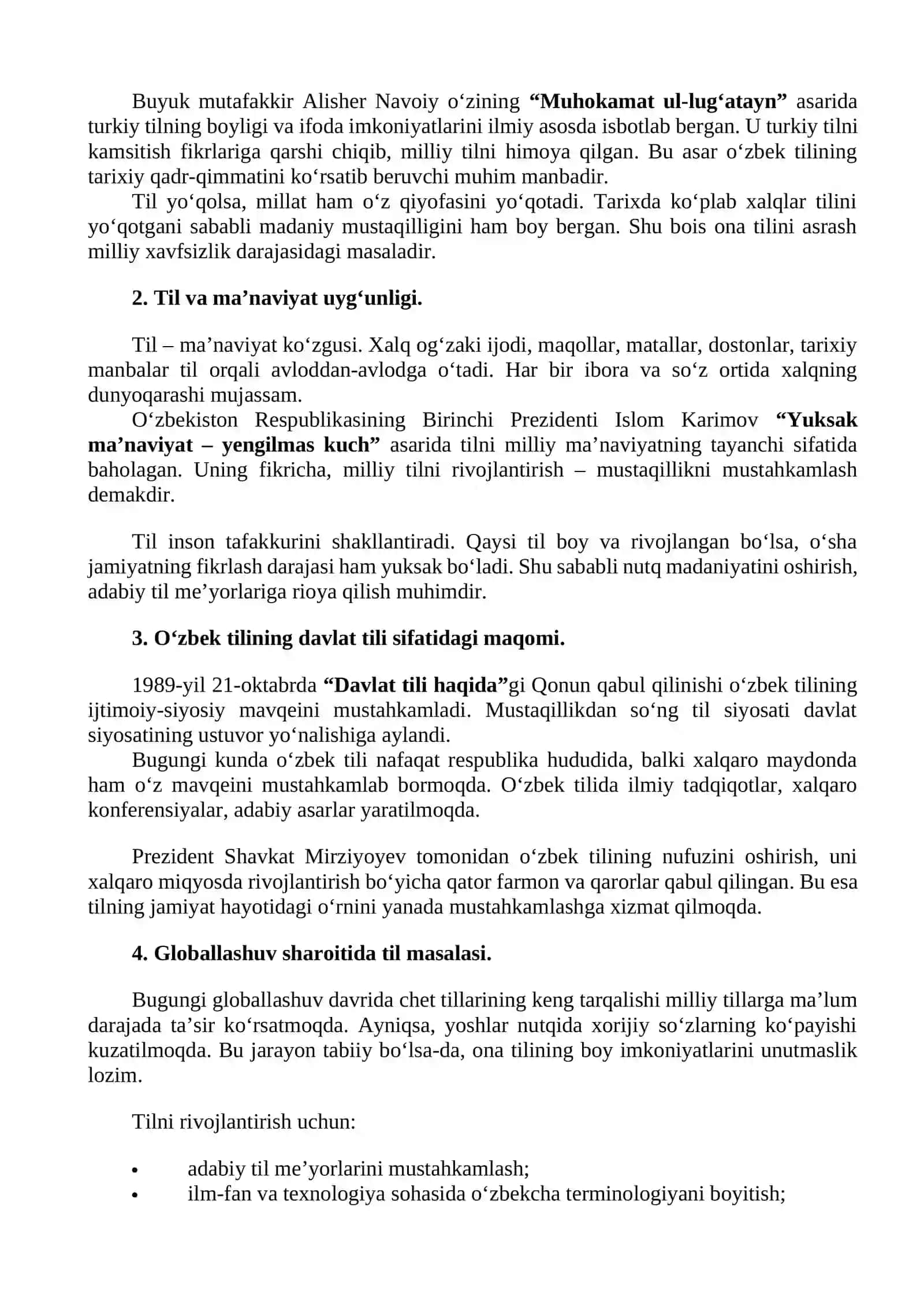 TIL – MILLAT QIYOFASINING BIR BO‘LAGI 2