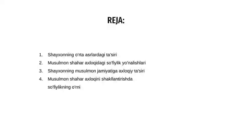 O‘rta asrlarda Musulmon shahri axloqshunosligida mashoyixonlik va tasavvuf yõnalishlarining õrni 2