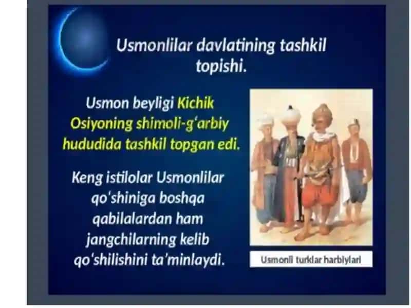 USMONLILAR IMPERIYASINING TASHKIL TOPISHI 2