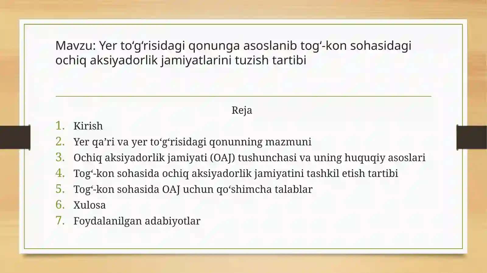 Yerto‘g‘ri sog‘ konsohasida qiyn to‘ konso hasidagi ochiq aksiyadorlik jamiyatlari ni tuzish tartibi 2