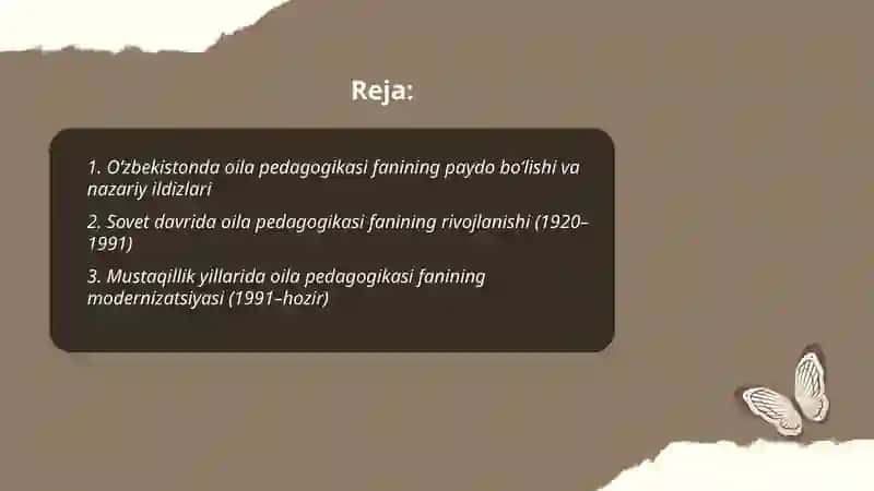 O‘zbekistonda oila pedagogikasi fanining rivojlanishi tarixidan 2