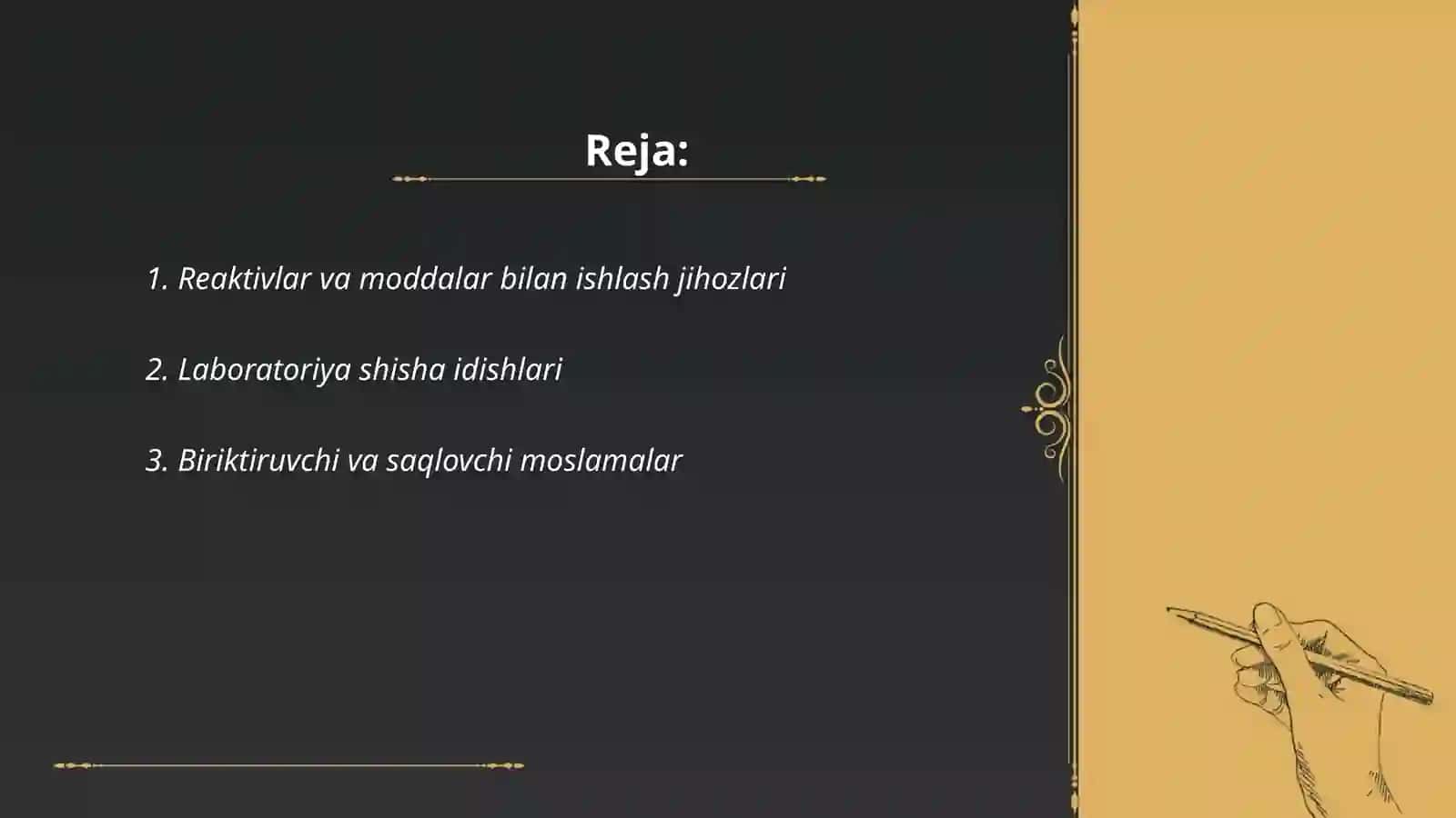 Kimyo laboratoriyasida ishlatiladigan jihozlar 2