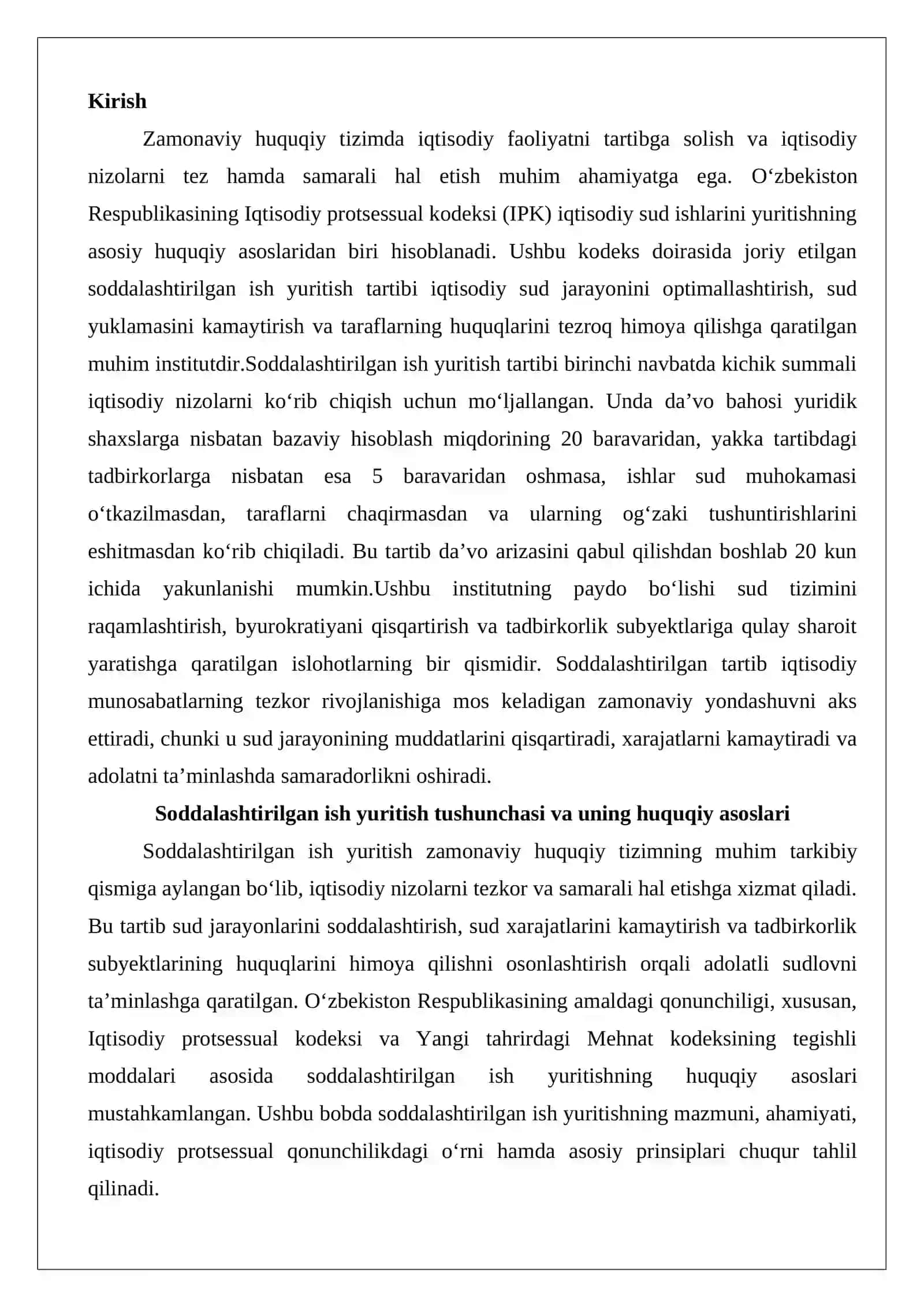 Soddalashtirilgan ish yuritish tartibida ko‘rib chiqiladigan ishlar 2