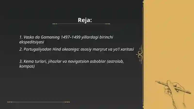 Vasko da Gama geografik sayohati 2
