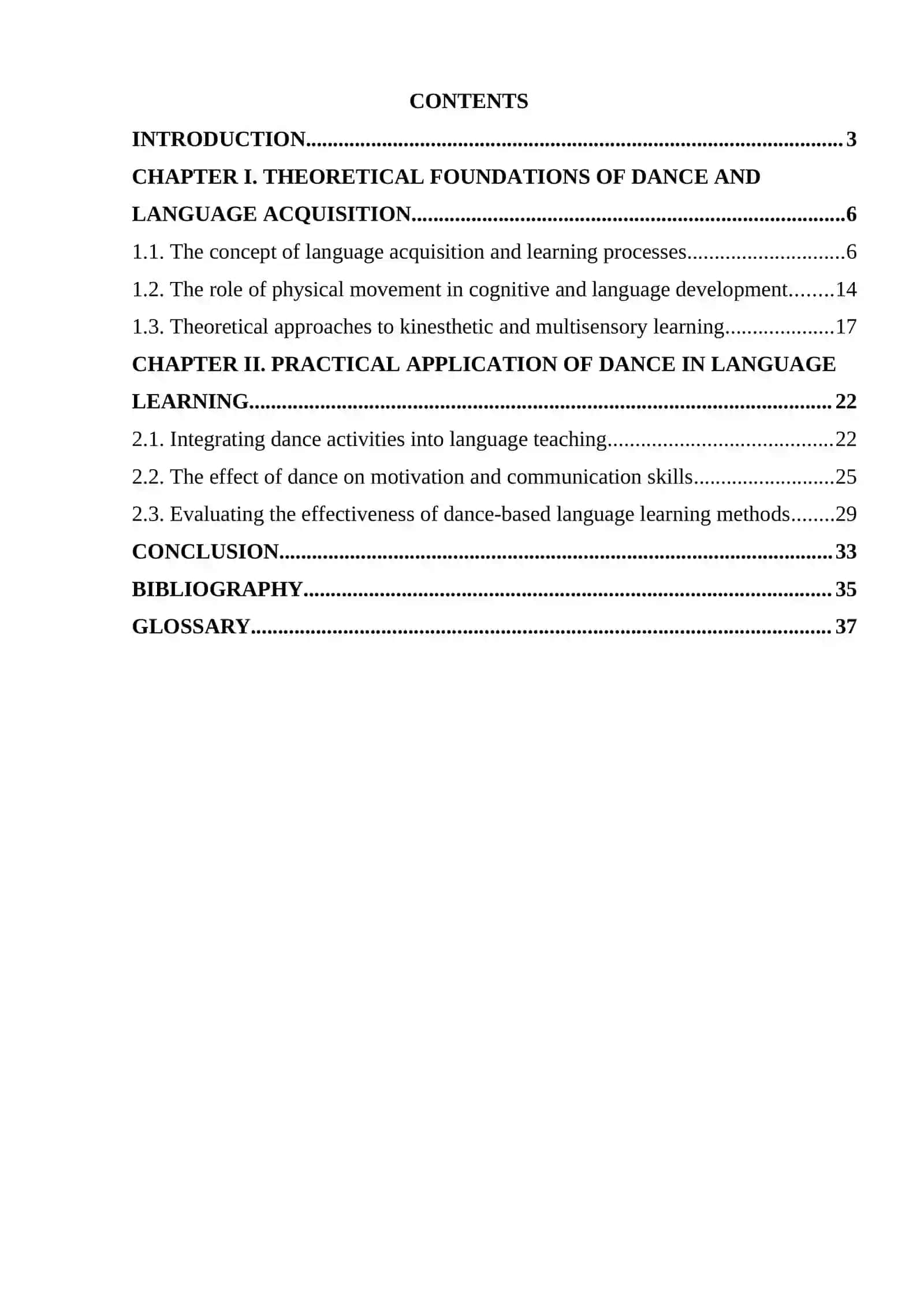 The impact of dance on language acquisition 2