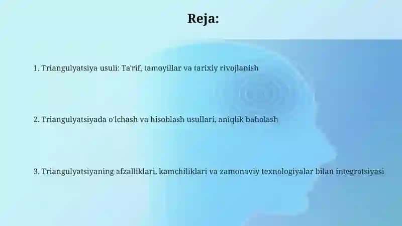 Davlat geodezik tarmog‘ini tuzishning triangulyatsiya usuli 2