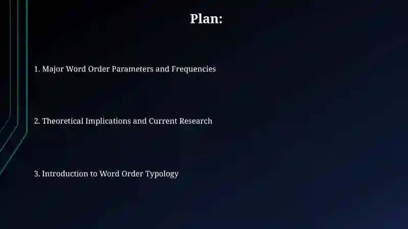 Word order typology 2