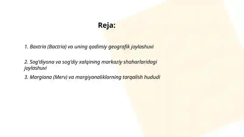 Oʻrta Osiyodagi tarixiy hududlar va qadimgi xalqlarning joylashuvi 2