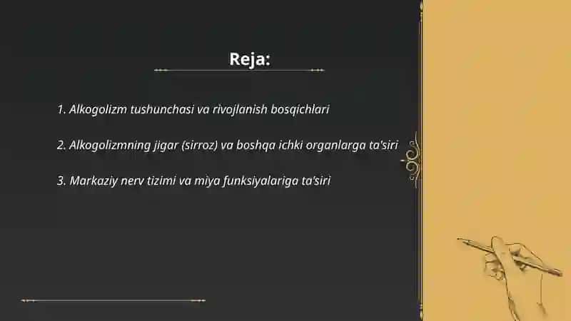 Alkogolizm. Uning oqibatlari 2