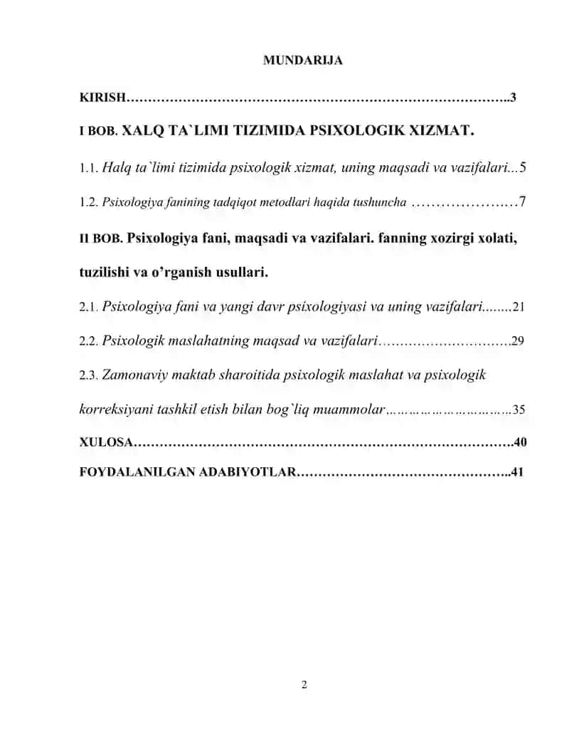 Psixologik xizmatning maqsad va vazifalari 2