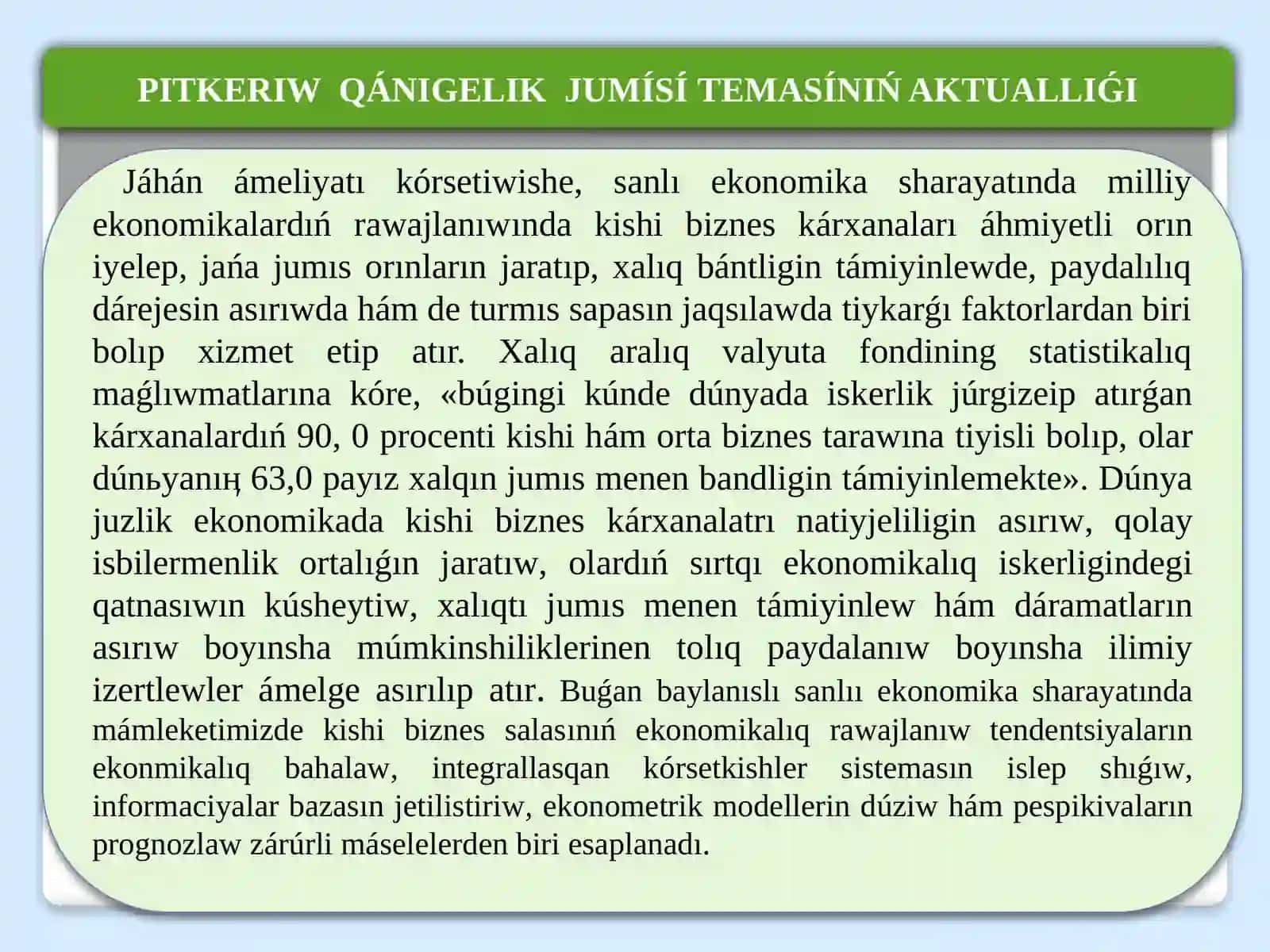 PITKERIW QÁNIGELIK JUMÍSÍ 2