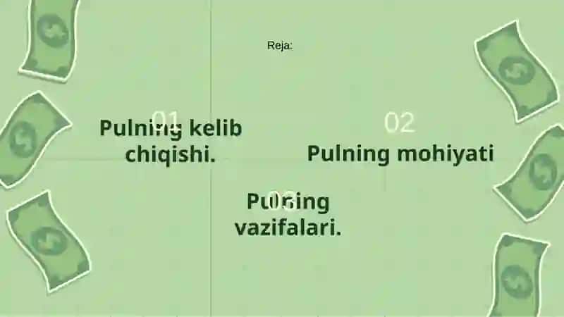 Pulning vujudga kelishi, mohiyati va vazifalari 2