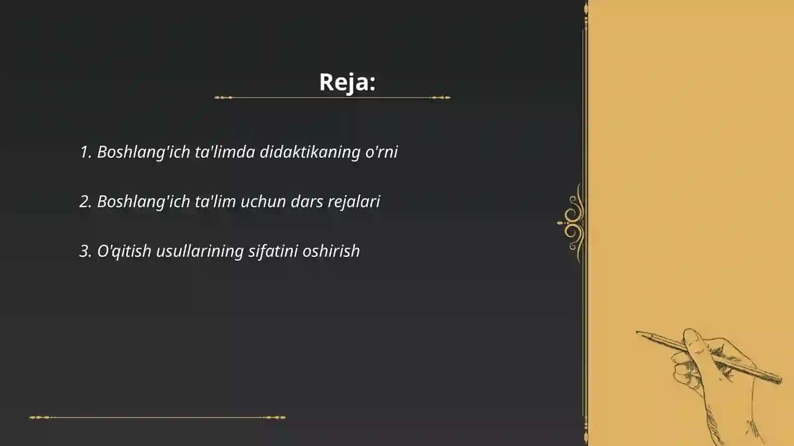 Boshlang'ich ta'lim nazariyasi. Didaktika ta'lim nazariyasi sifati 2