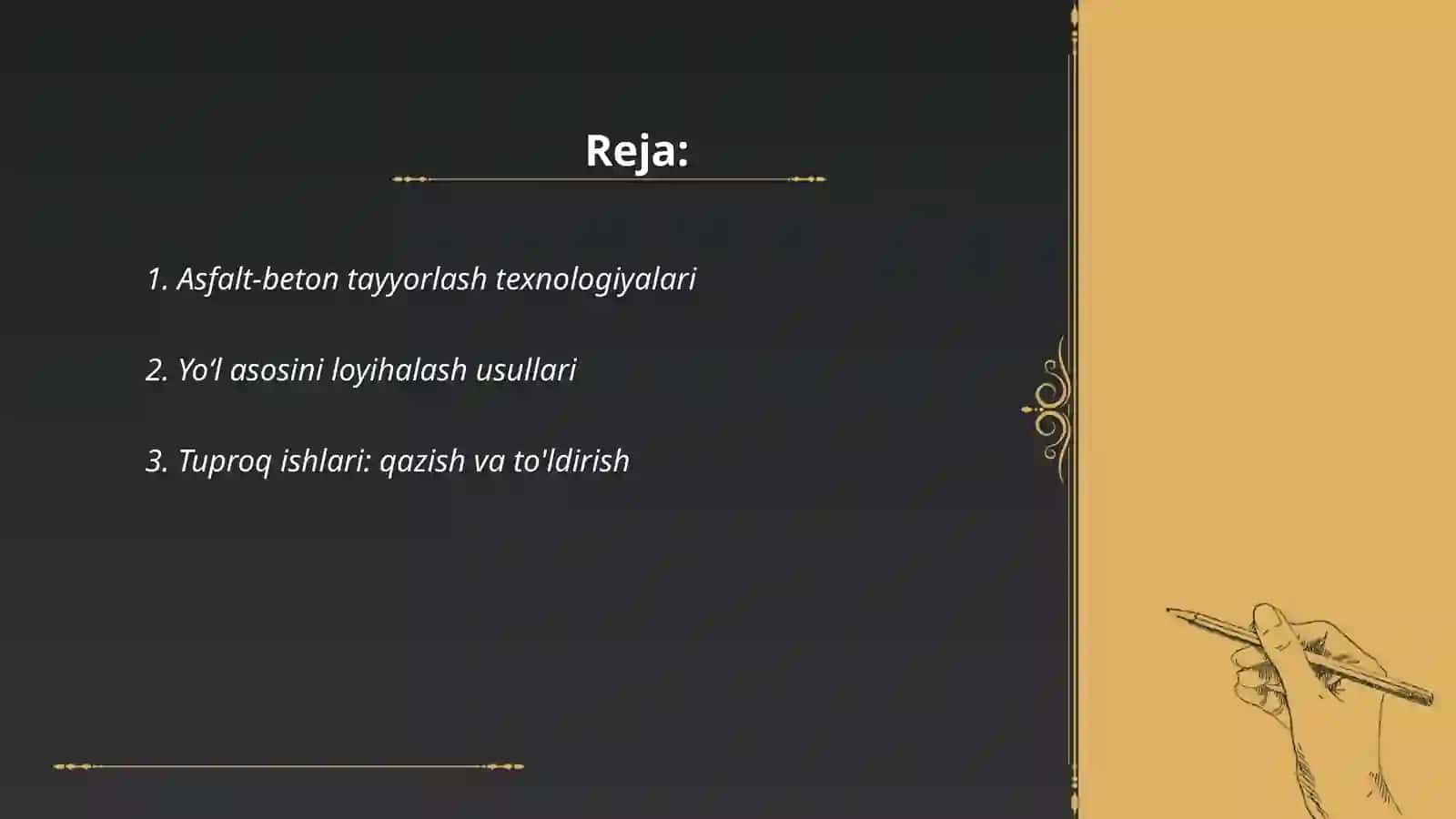 Avtomobil yoʻl qurilish korxonalarining ishlab chiqarish texnologik jarayonlari 2