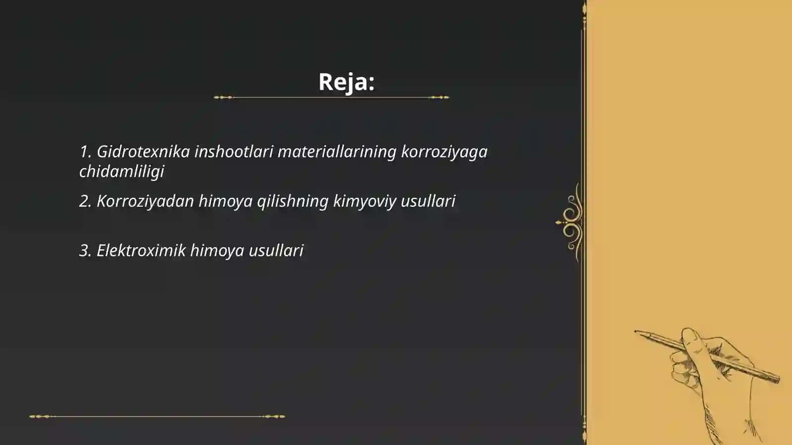 Gidrotexnika inshootlari elementlarning korroziyasi va sirtlarini oʻsishiga qarshi kurashish 2