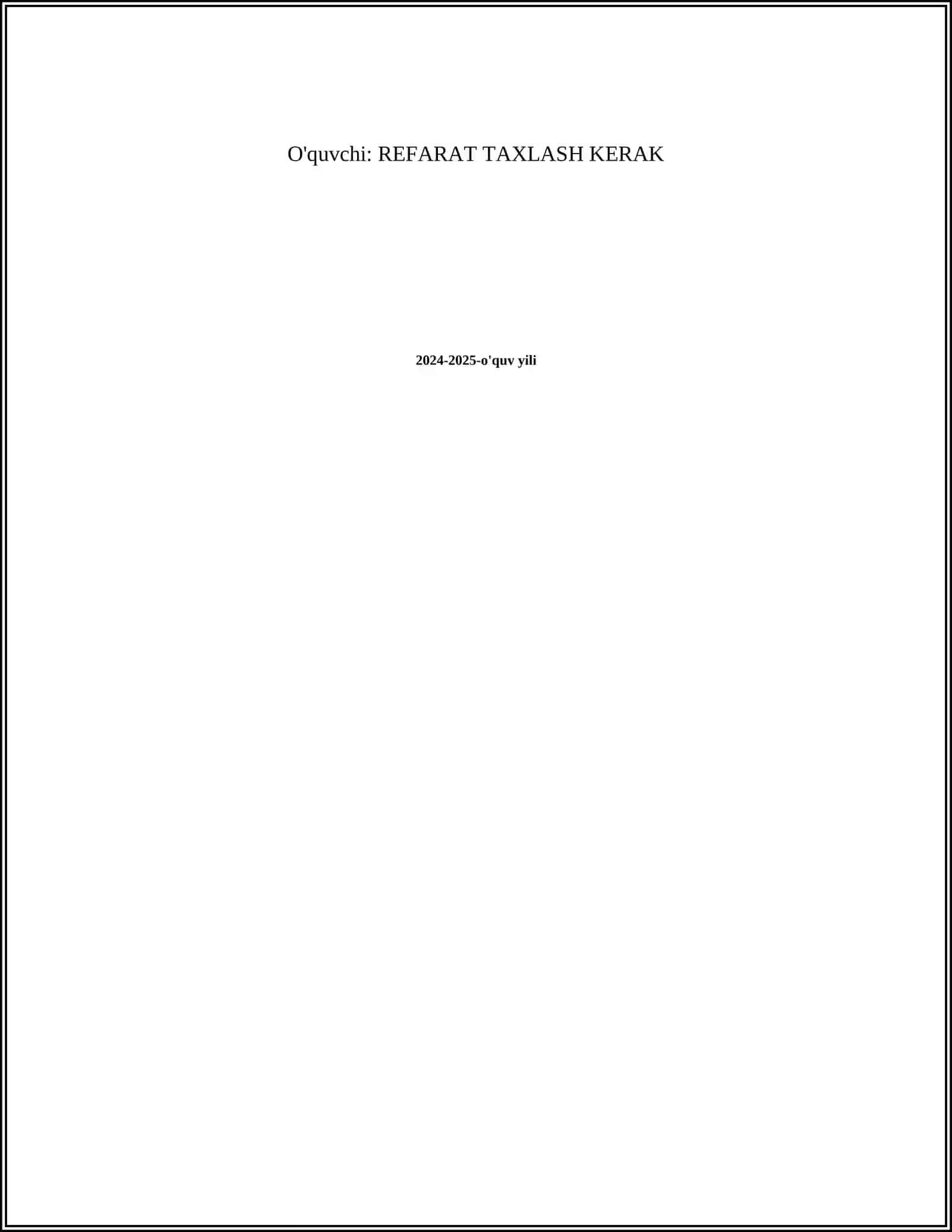 BIR O‘LCHOVLI MASSIVLAR STATIK 2