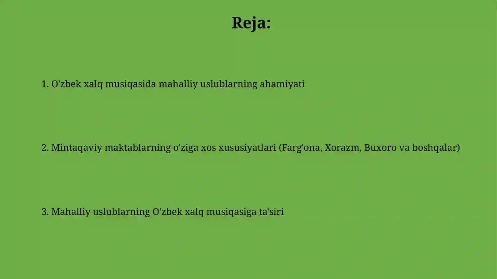 Maxalliy uslublarning O’zbek xalq musiqa ijodida tutgan o’rni 2