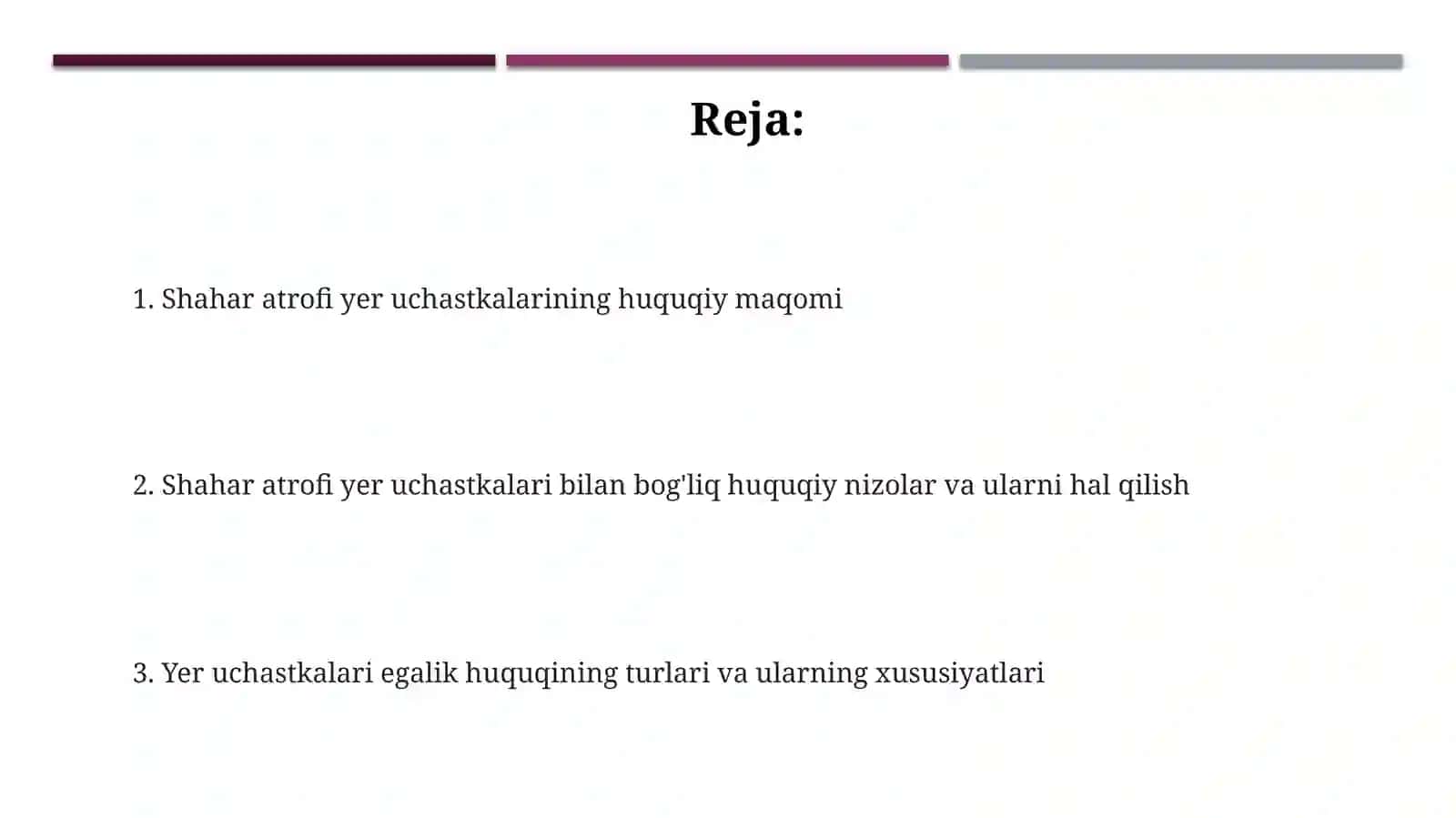 Yer uchastkalarining huquqiy maqomi 2