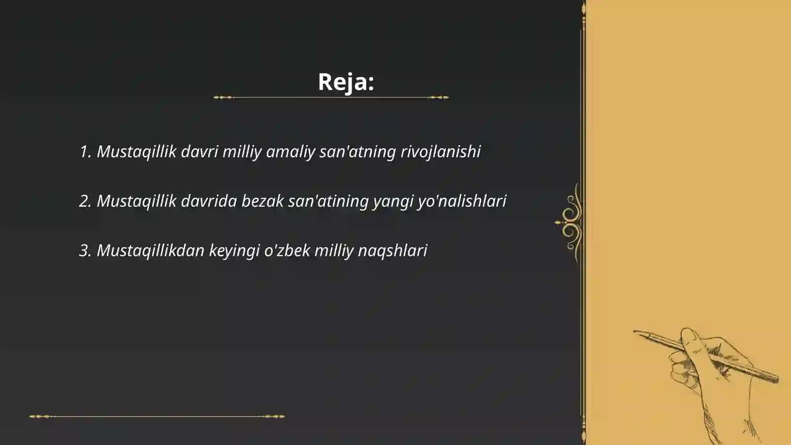MUSTAQILLIK DAVRI O'ZBEK MILLIY XALQ AMAYIL BEZAK SANATI 2
