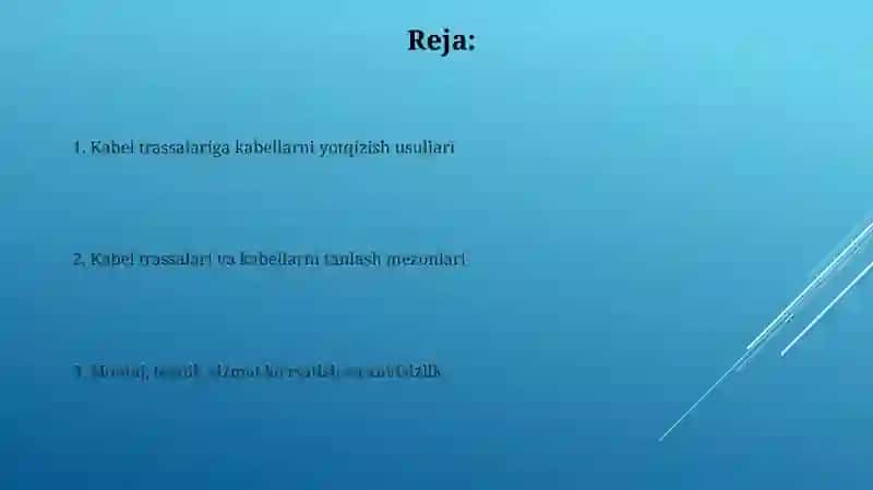 Kabellarni trasheyalarda joylashtirish usullari 2