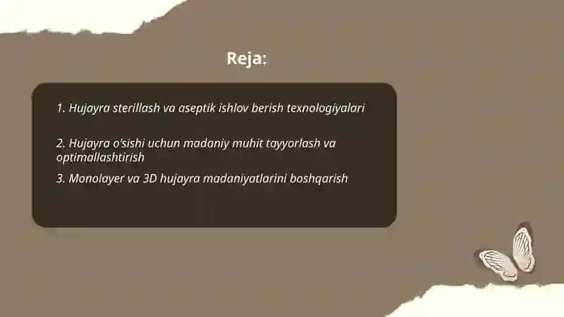 Hujayra muhandisligidagi texnologik jarayonlar 2