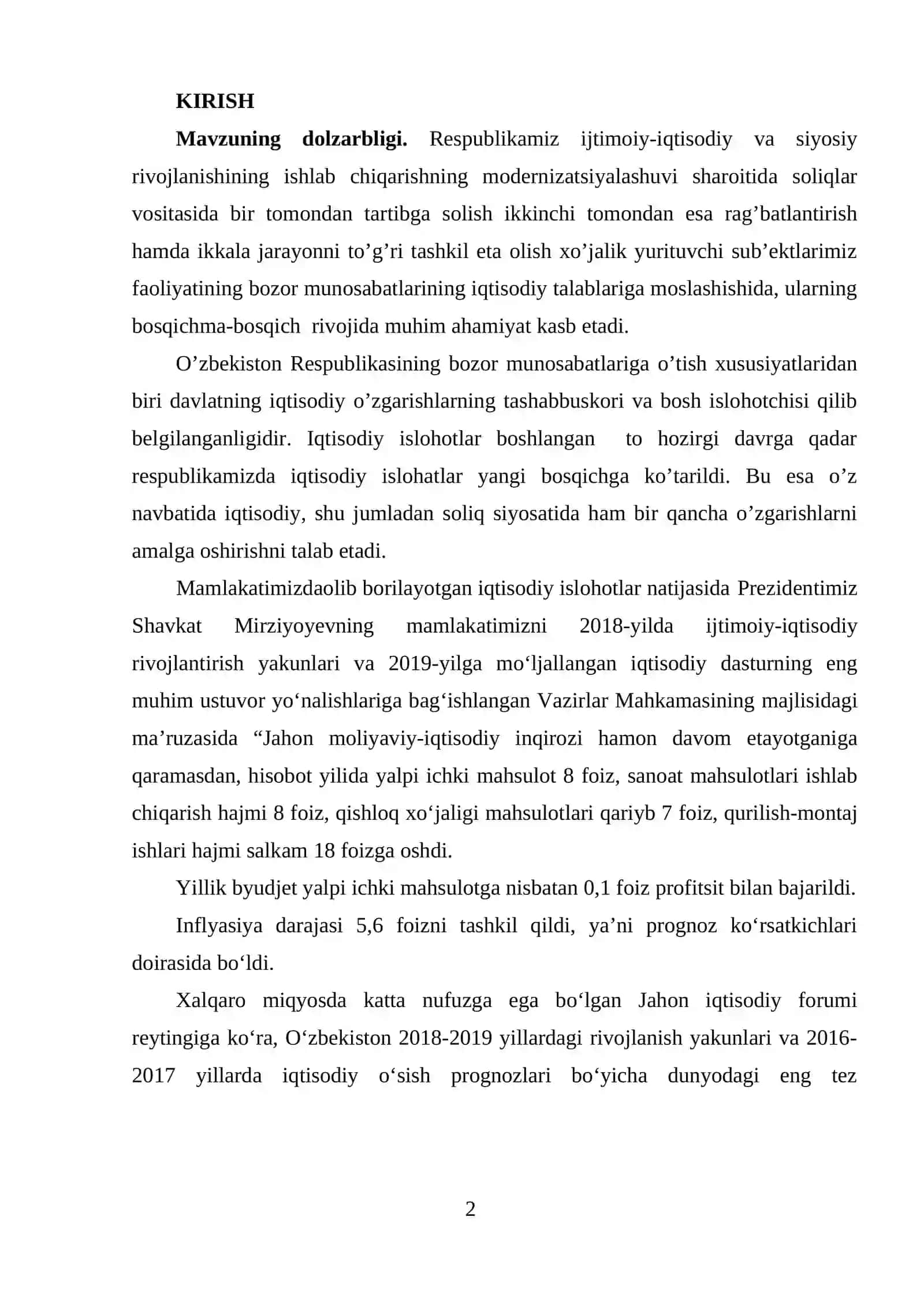 SOLIQLARNING MAKROIQTISODIY MOHIYATI VA SOLIQ SIYOSATI 2