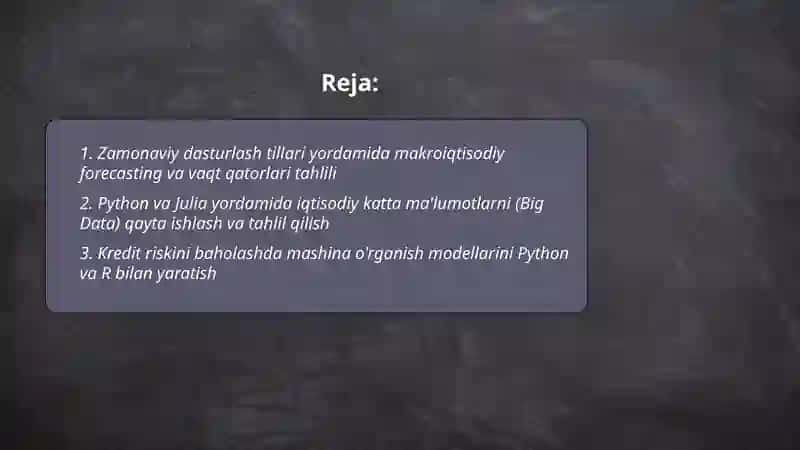Zamonaviy dasturlash tillari 2