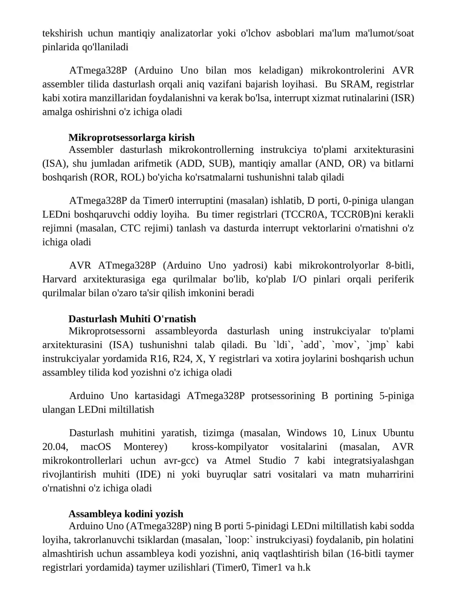 Mikrokontrollerlar uchun assemblerda dasturlash: mikrokontroller uchun oddiy loyihani ishlab chiqish 2